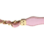 Chanel CC Logo Leather Chain Belt Pink Gold — view 5