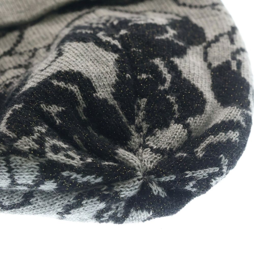 Chanel Camellia CC Logo Cashmere Blend Wool Knit Beanie — view 6