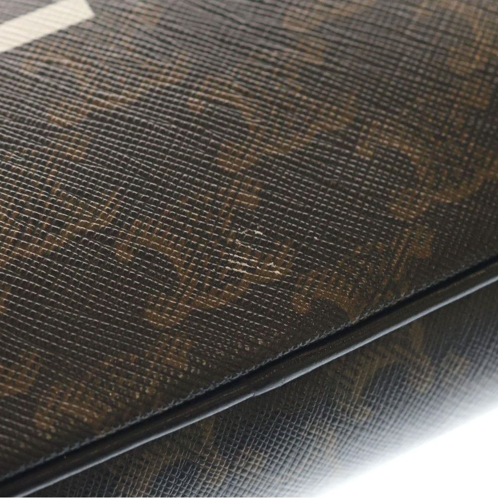 Celine Logo Print Messenger Bag Triomphe Canvas Brown — view 5