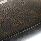 Celine Logo Print Messenger Bag Triomphe Canvas Brown — view 5