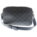Celine Logo Print Messenger Bag Triomphe Canvas Brown — view 2