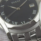 Gucci Stainless Steel Quartz Analog Display Boys Black Dial Watch — view 8