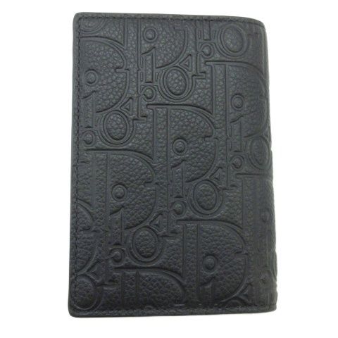 Dior Bifold Card Case Gravity Leather Black — view 2