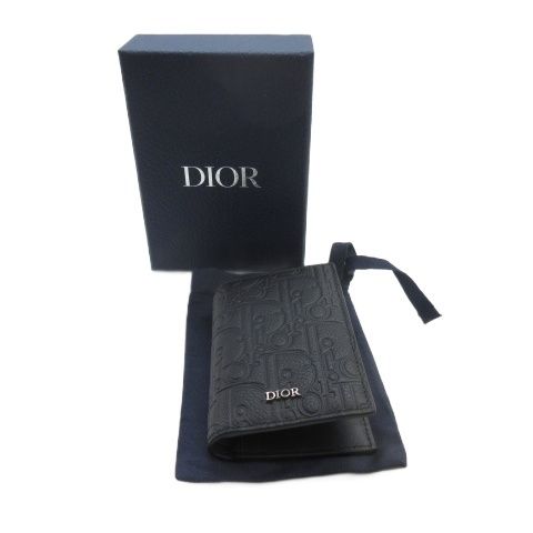 Dior Bifold Card Case Gravity Leather Black — view 8