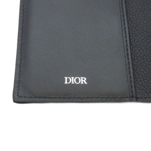 Dior Bifold Card Case Gravity Leather Black — view 7