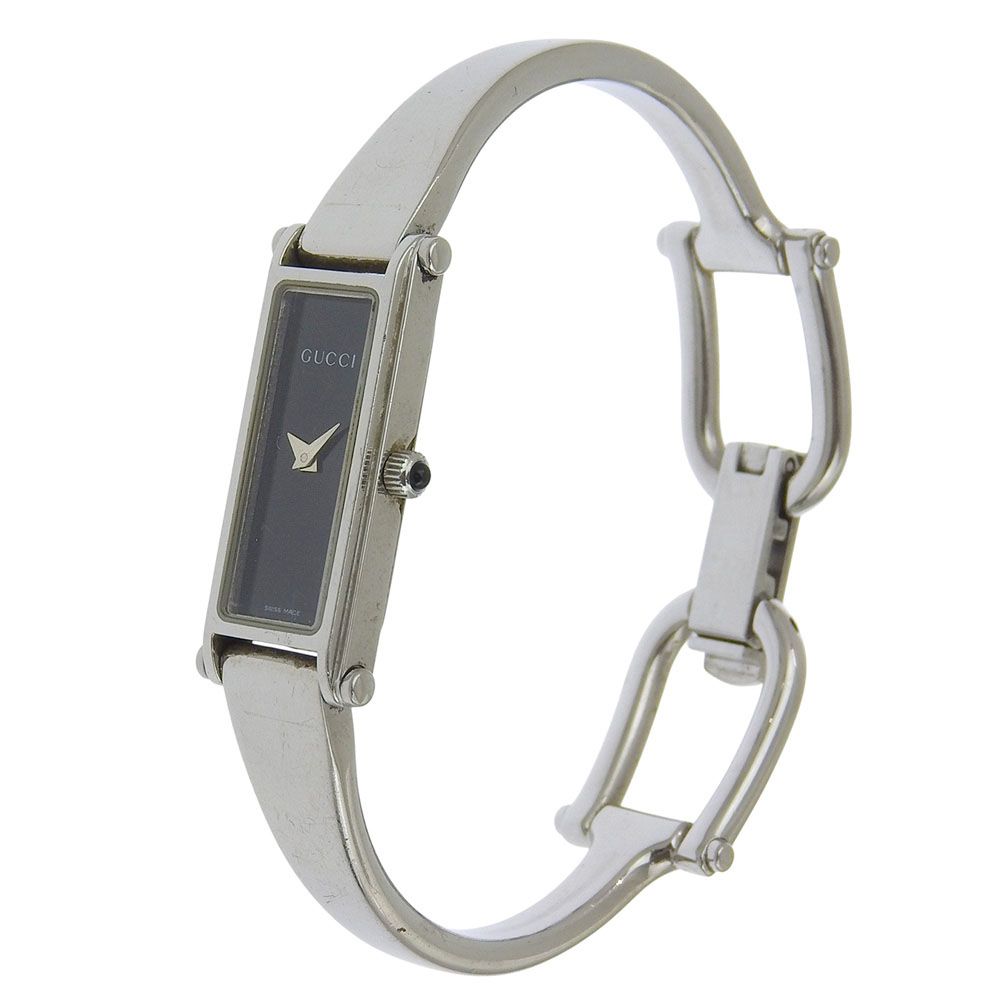 Gucci Stainless Steel Quartz Analog Display Black Dial Watch — view 2