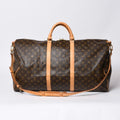 Louis Vuitton Keepall Bandouliere 60 Boston Bag Monogram Vachetta Leather Brown