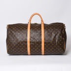 Louis Vuitton Keepall Bandouliere 60 Boston Bag Monogram Vachetta Leather Brown — view 2