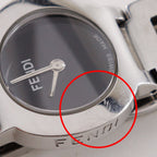 Fendi Orologi Stainless Steel Quartz Analog Display Black Dial Watch — view 9