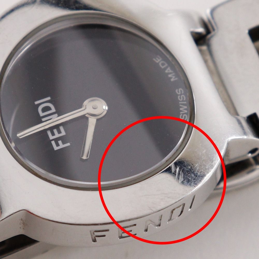 Fendi Orologi Stainless Steel Quartz Analog Display Black Dial Watch — view 9