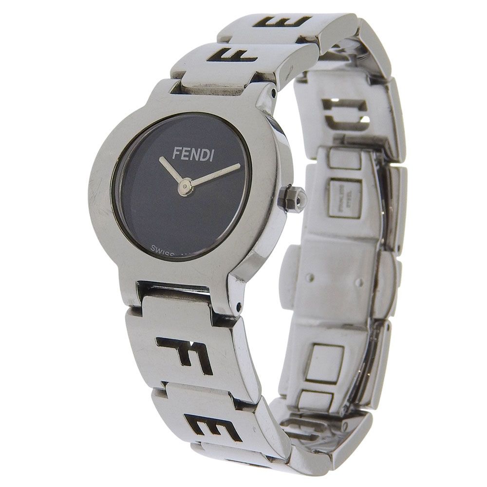 Fendi Orologi Stainless Steel Quartz Analog Display Black Dial Watch — view 2