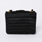 Chanel Mademoiselle Mini Chain Shoulder Bag CC Logo Satin Black Gold — view 2