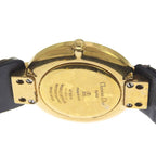 Dior Bakira 47. Gold Plated Leather Quartz Analog Display Black Dial Watch — view 5