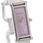 Gucci Stainless Steel Quartz Analog Display Pink Shell Dial Watch — view 3