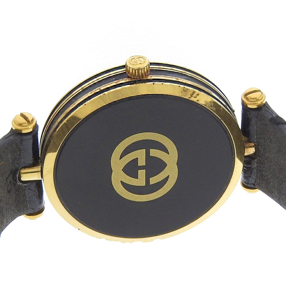 Gucci Sherry Line Gold Plated Quartz Analog Display Black Dial Watch — view 5