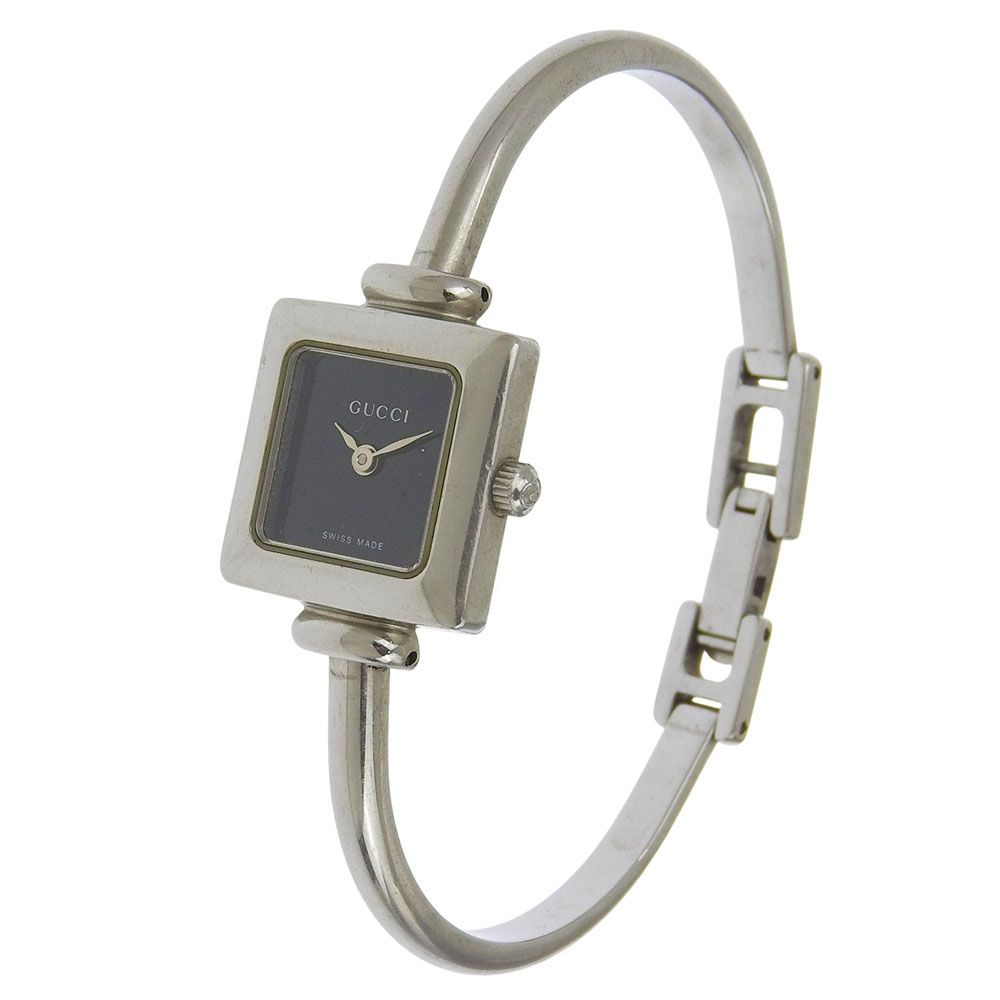 Gucci Stainless Steel Quartz Analog Display Black Dial Watch — view 2