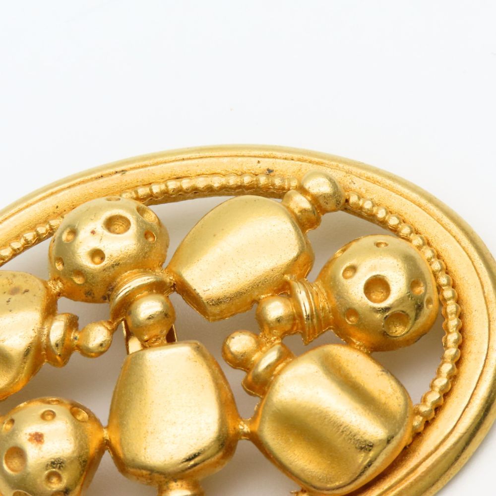 Dior Brooch Metal Gold Parfums Perfume Motif — view 4