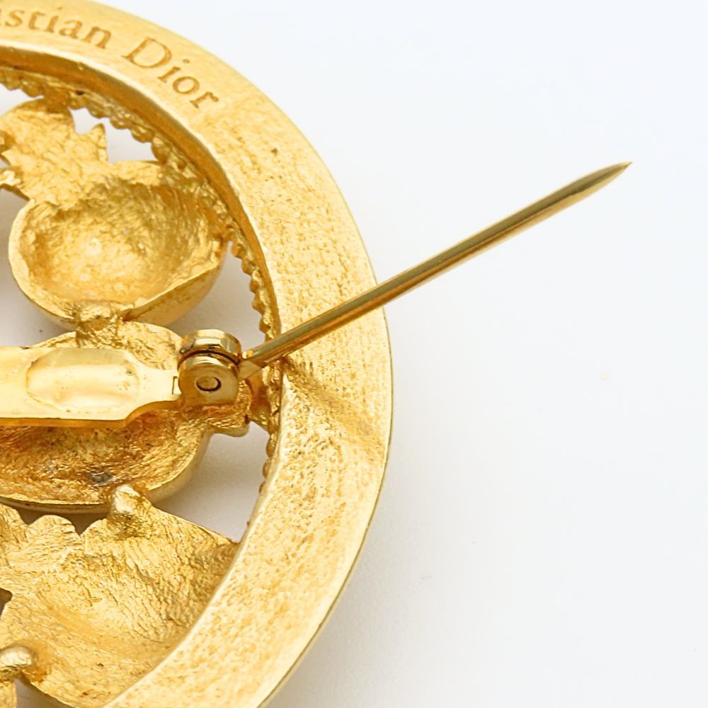 Dior Brooch Metal Gold Parfums Perfume Motif — view 7