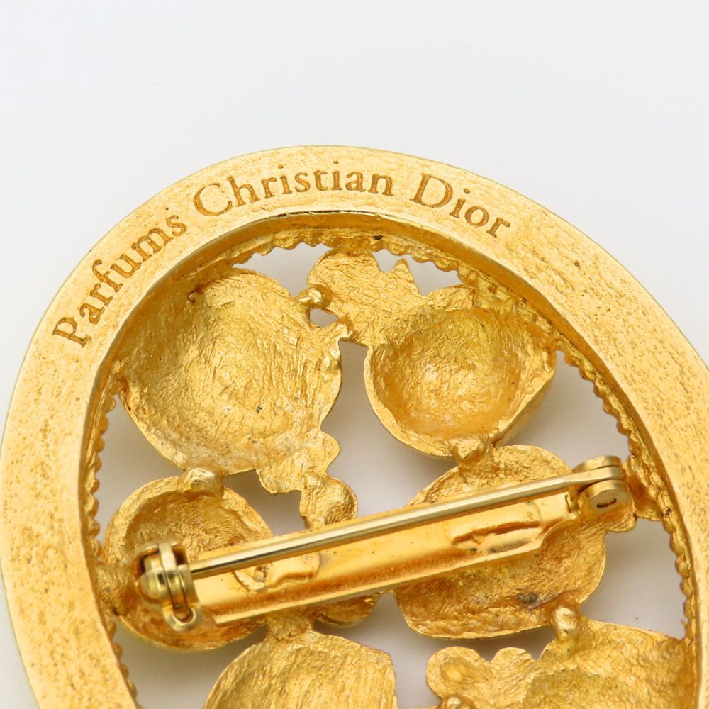Dior Brooch Metal Gold Parfums Perfume Motif — view 5
