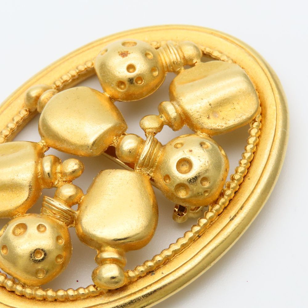 Dior Brooch Metal Gold Parfums Perfume Motif — view 3