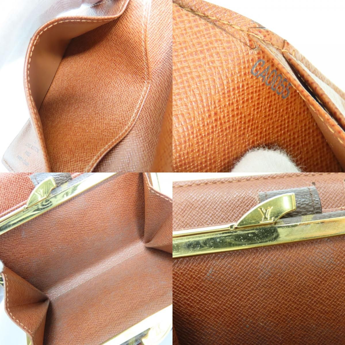 Louis Vuitton Bifold Wallet Porte Monet Viet Viennois Monogram Brown Clasp — view 9