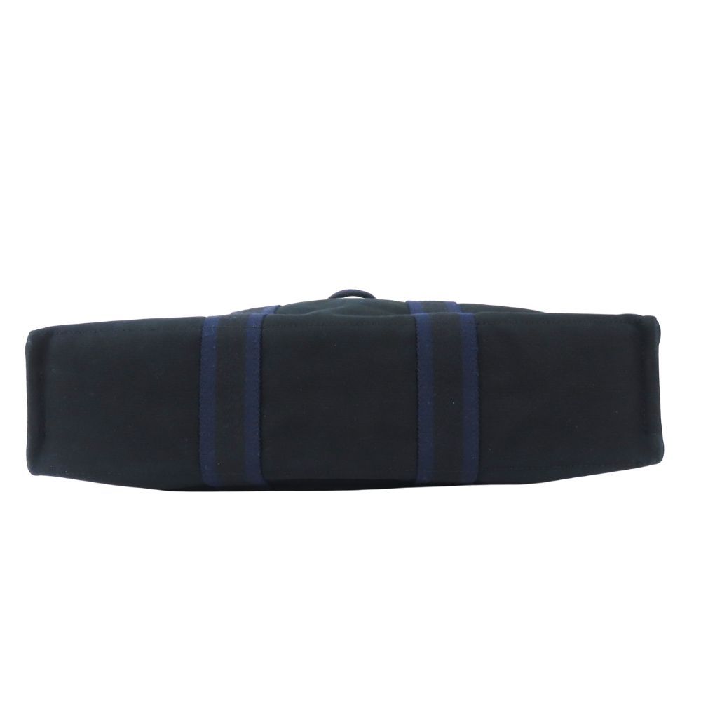 Hermes Tote Fourre Tout MM Canvas Navy Black Everyday Use — view 4