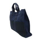 Hermes Tote Fourre Tout MM Canvas Navy Black Everyday Use — view 2