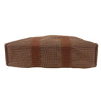 Hermes Tote Her Line MM Polyester Brown Vintage Everyday Use — view 4