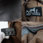 Hermes Tote Her Line MM Polyester Brown Vintage Everyday Use — view 8