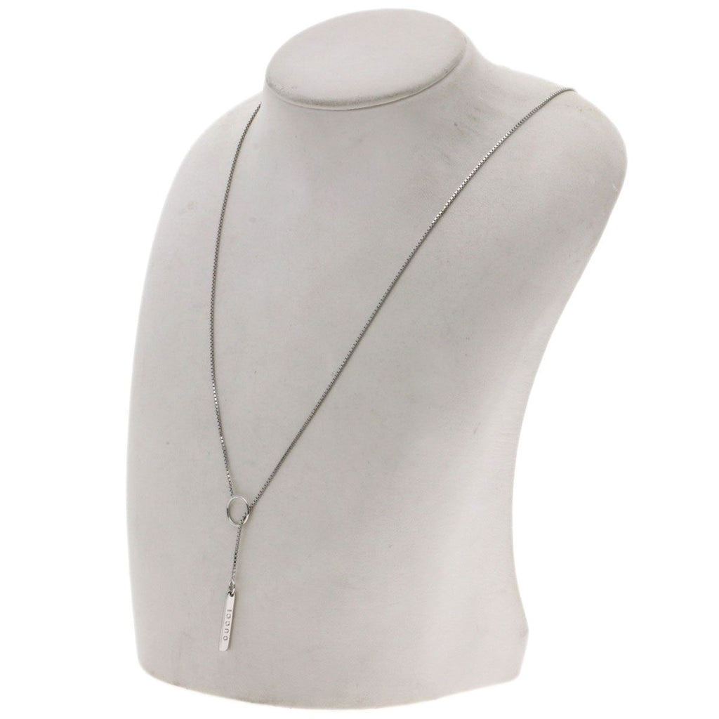 Gucci Lariat Necklace 18k White Gold — view 5