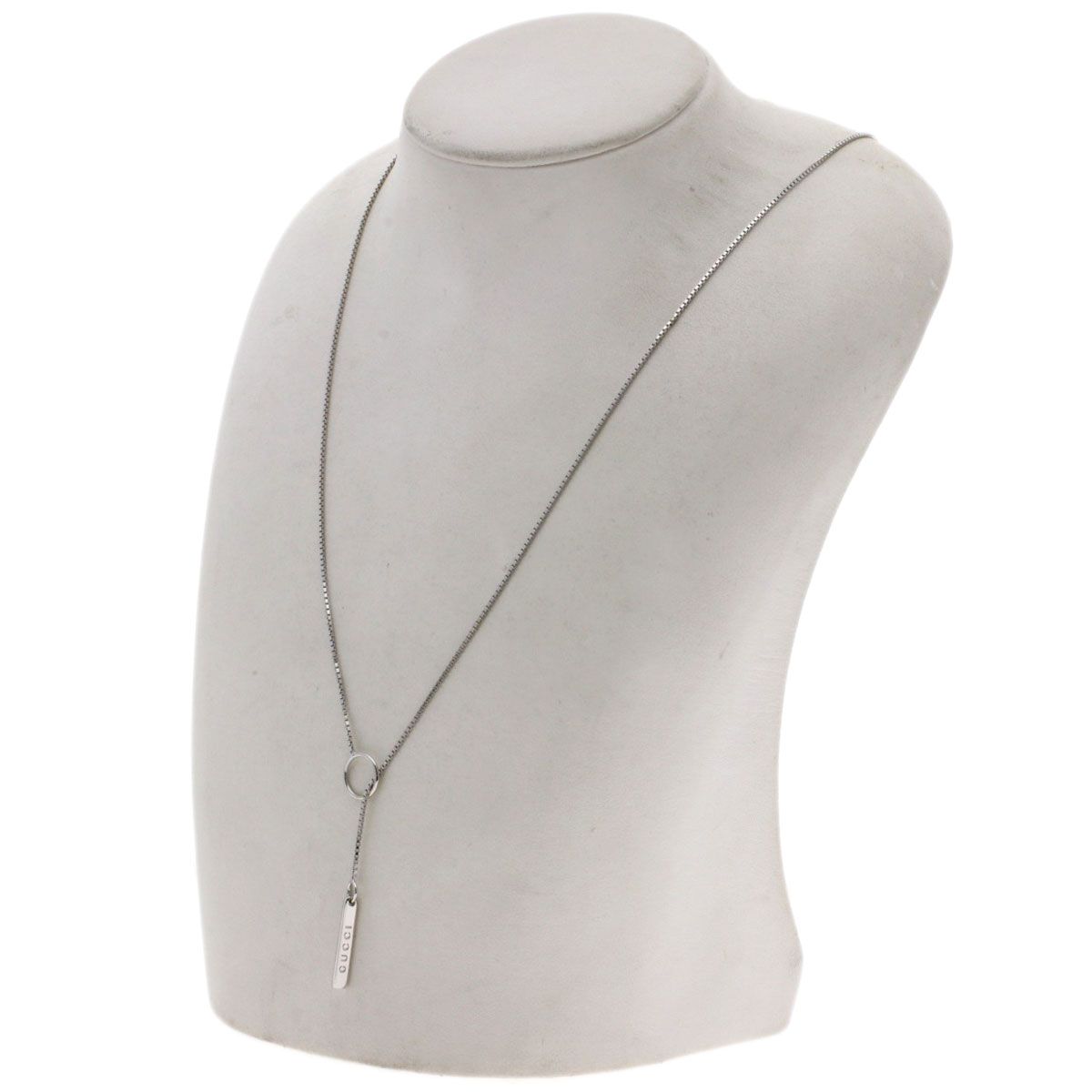Gucci Lariat Necklace 18k White Gold — view 5