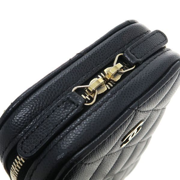 Chanel Quilted Caviar Chain Messenger Bag — view 7