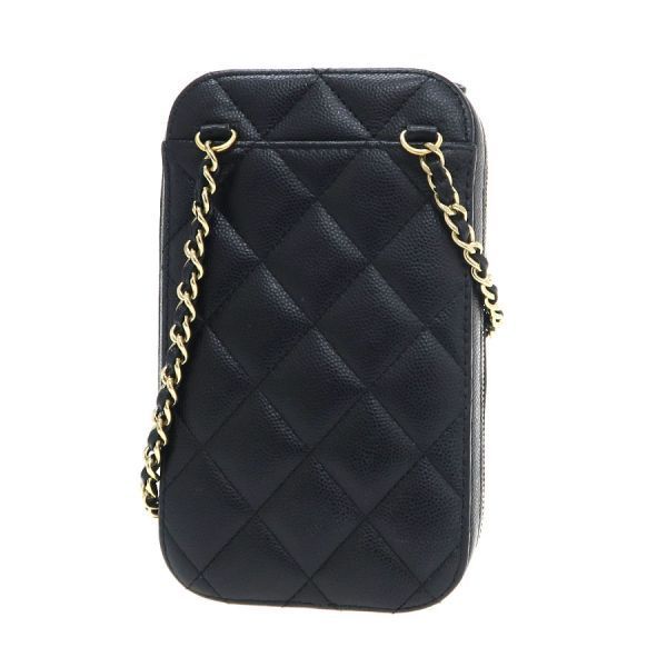 Chanel Quilted Caviar Chain Messenger Bag — view 3
