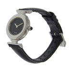 Fendi Stainless Steel Leather Quartz Analog Display Black Dial Watch — view 2