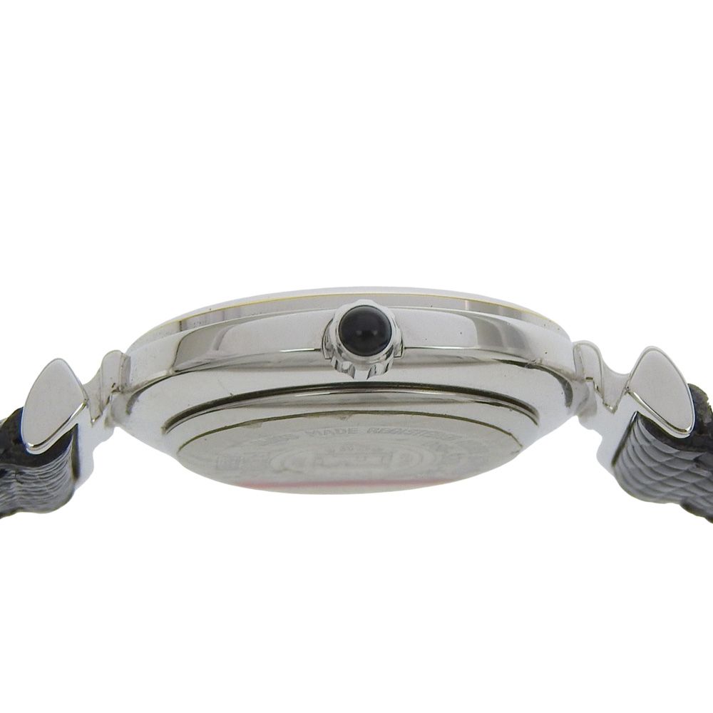 Fendi Stainless Steel Leather Quartz Analog Display Black Dial Watch — view 6