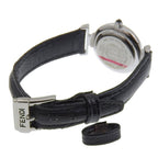 Fendi Stainless Steel Leather Quartz Analog Display Black Dial Watch — view 4