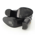 Chanel Leather CC Logo Belted Boots Black 35 2 — view 5
