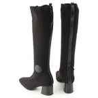 Hermes Knit Fontaine Long Boots Black 36 — view 4