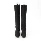 Hermes Knit Fontaine Long Boots Black 36 — view 2