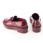 Chanel 24k Shiny Calfskin CC Logo Heart Platform Loafers Shoes Red 35.5 — view 4