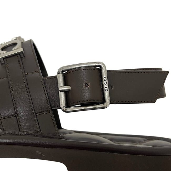 Gucci Sandals Brown 9 — view 6