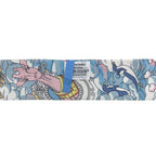 Hermes Ribbon Twilly Light Blue Orange Animal Cleaned Scarf — view 3