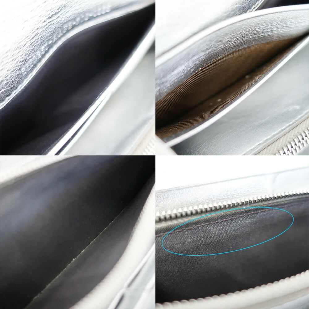 Fendi Wallet Silver Fflogo Leather — view 6