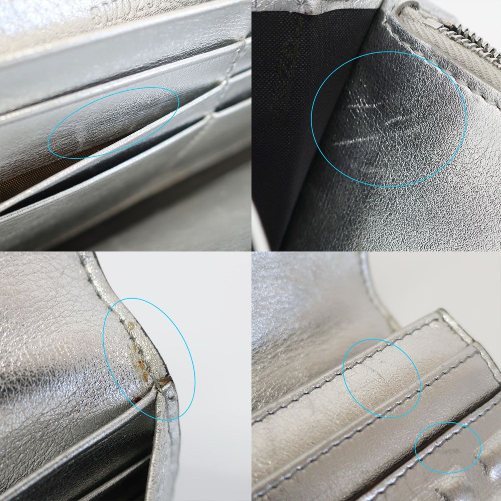 Fendi Wallet Silver Fflogo Leather — view 8