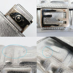 Fendi Wallet Silver Fflogo Leather — view 9