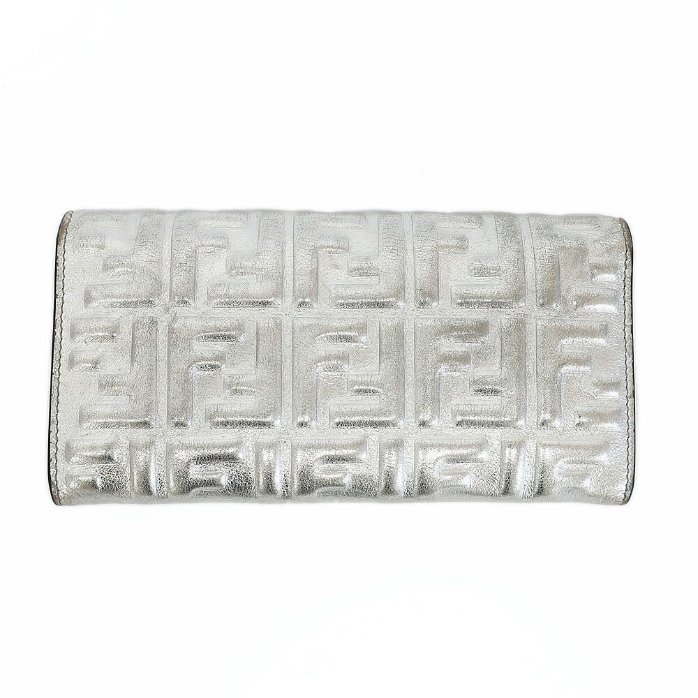 Fendi Wallet Silver Fflogo Leather — view 2