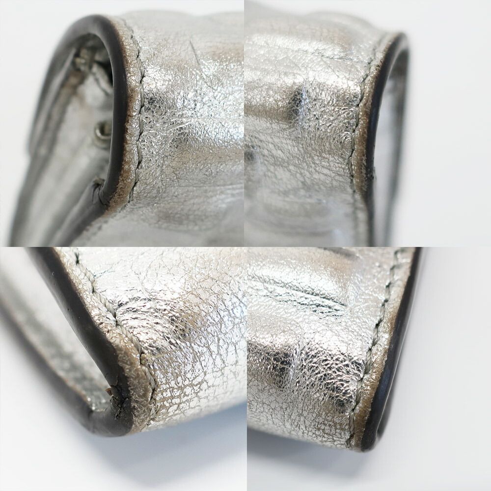 Fendi Wallet Silver Fflogo Leather — view 4