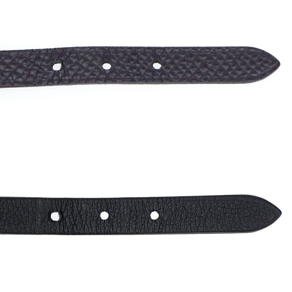 Hermes Leather Bracelet Behapi Double Tour Sole Black Swift T4 — view 8