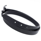 Hermes Leather Bracelet Behapi Double Tour Sole Black Swift T4 — view 3