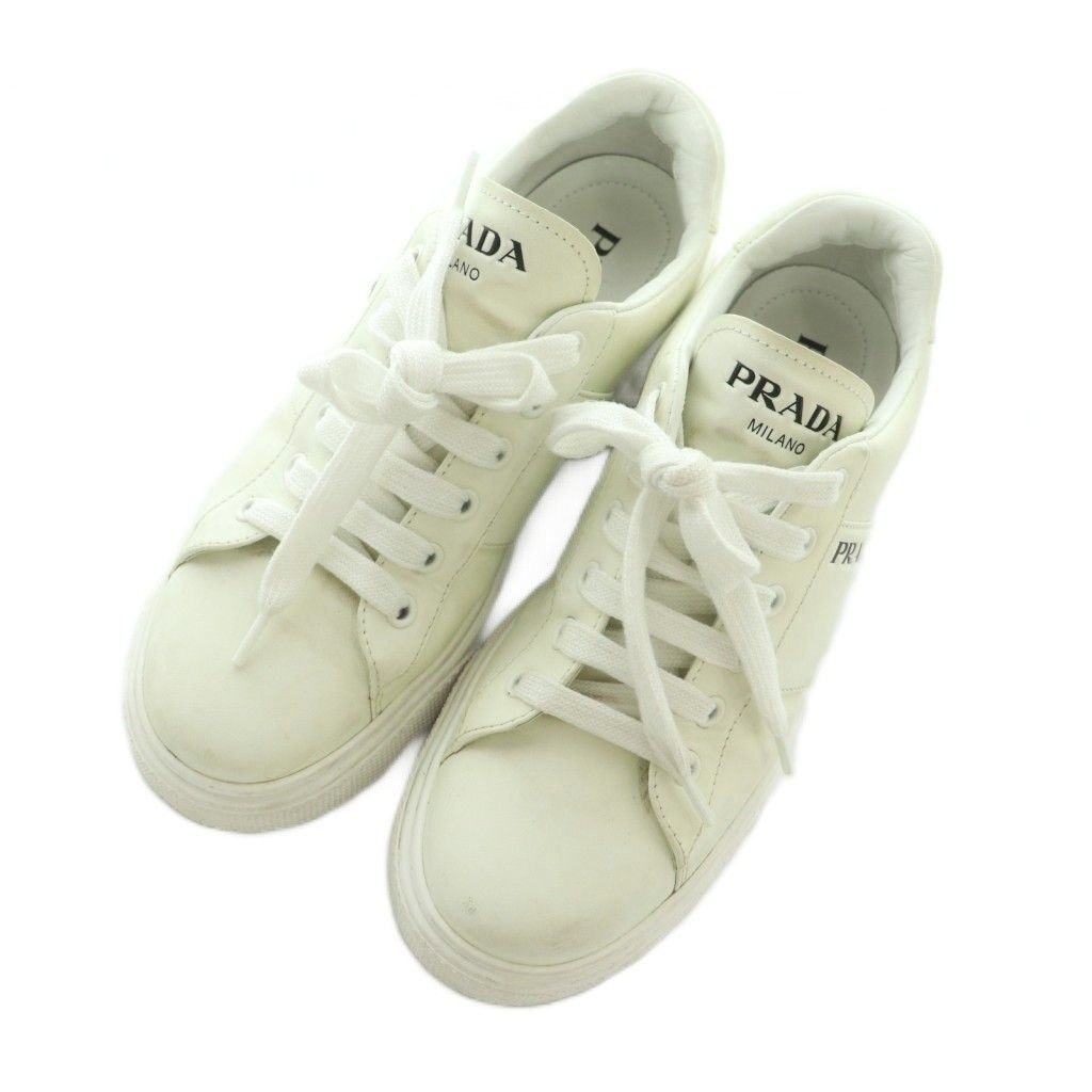 Prada Sneakers Shoes Thick Sole 36.5 White — view 2